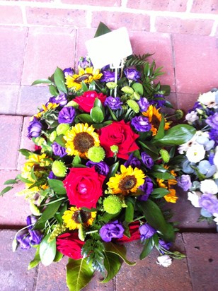 Flowers from Rhiannon, Jody, Gene and Sylvie