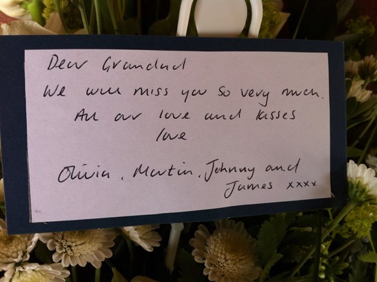 Olivia's flowers message
