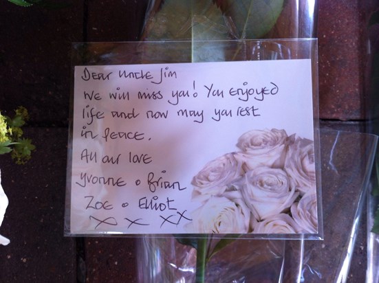 Message from Yvonne's flowers
