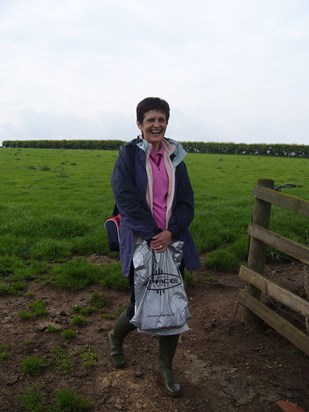 Alison on school trip to farm 13th June 2012