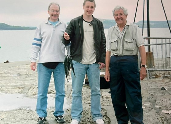 Gone fishin' Brother-in-law Miles, nephew Thomas and Trevor.