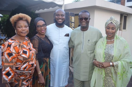 Femi Olatunji with his In laws, Mrs. Biola Andu and Adedeji Andu