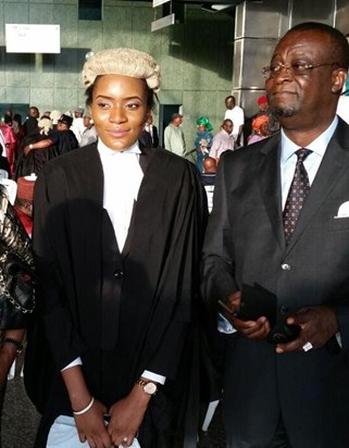 Dad and I (Oyinkan) at my Call to the Nigerian Bar ceremony 2015
