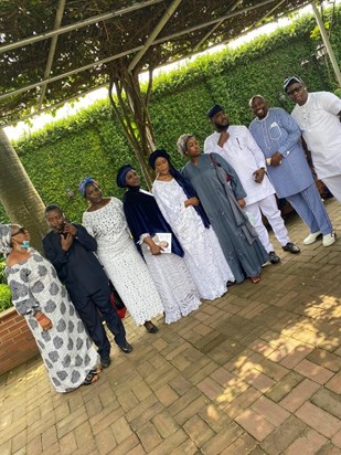 Femi Olatunji's In Laws - Mrs. Biola Andu, Adedeji Andu, Adedoyin Kafidipe nee Andu, Taiwo Kafidipe and Adegboyega Adewuiy