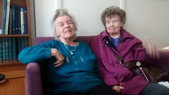 Mum with her lovely sister Mary x