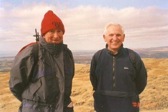 Ralston out walking on the fells with my late father (Phil Marshall).   