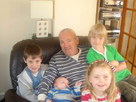 Dad with Jacob, Issac, Chloe and JJ