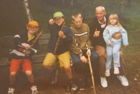 Harry, Chubbs, Sean, Liam Erin camping