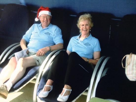 June & David on  ( Brian's ) B.B.'s Christmas Cruise