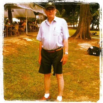 Pops in his shorts in Singapore, a place he loved visiting. x