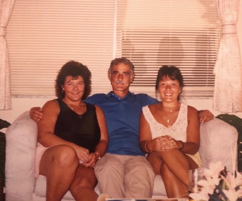 Dad with daughters Pam & Lynn