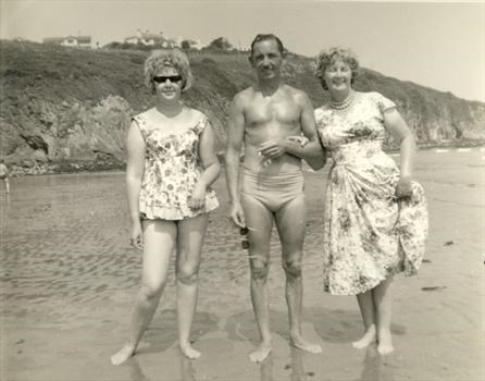 On holiday with her mum and dad, Doll and Bill Chew