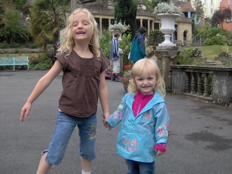 Hannah and Abbie in Portmerion North Wales