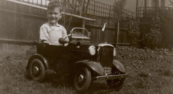 David in his first car