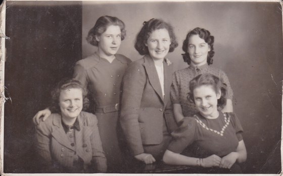 Pauline 2nd left with the Follands typists