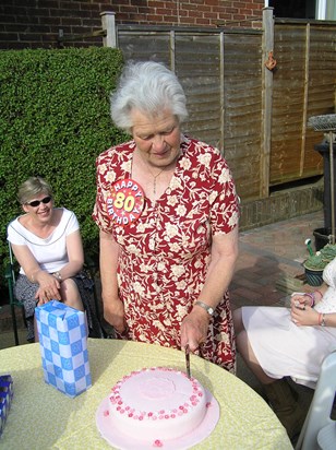 Grandma's 80th birthday party, in Graham and Jenny's garden