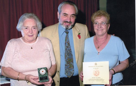Wining an award for Portsmouth in Bloom 2002
