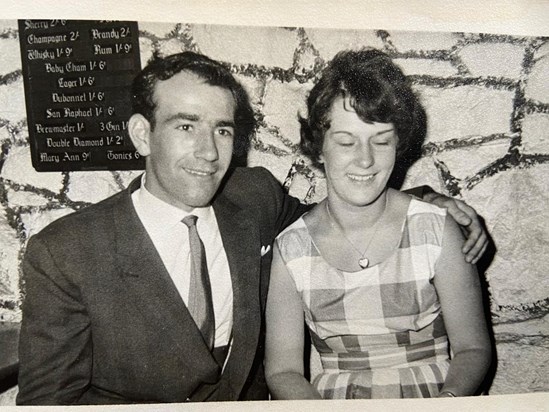 Jean and Jim in Jersey when they got engaged 