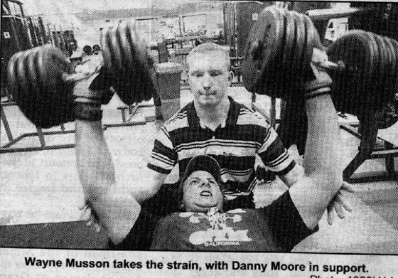 danny at the gym,sent in my uncle Francis.    Look at ya posin 4 the photo ha x