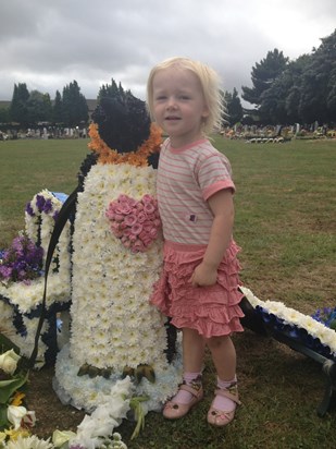 Imogen and Daddy's penguin