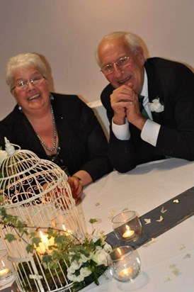Lovely photo of Uncle Peter and Auntie Sheila at Karen & Dan's wedding Nov 2012