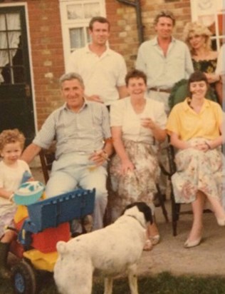 Nan with family and kipper dog 