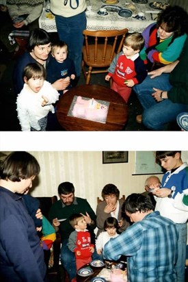 Michaels 1st birthday - think we were all just ready for some of that cake!!