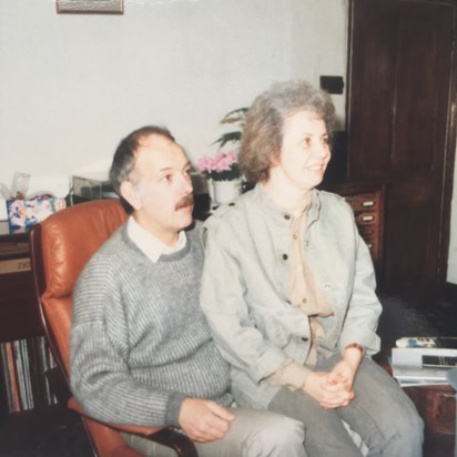 Elaine and John at the farm, 1987