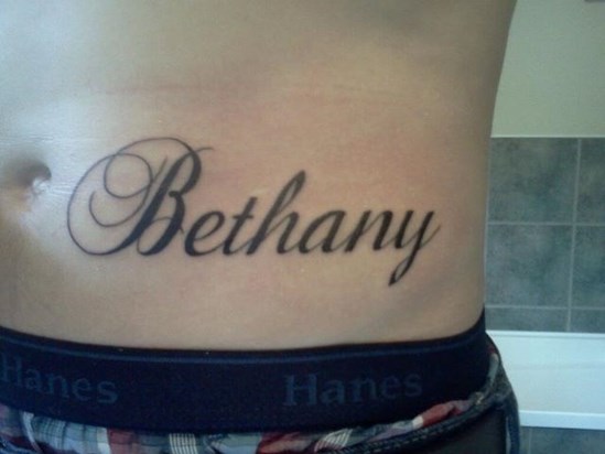Liams tattoo in memory of Bethany