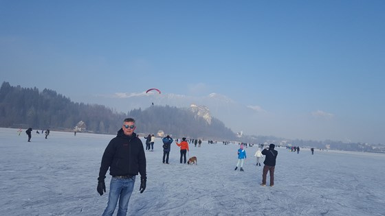 Lake Bled frozen