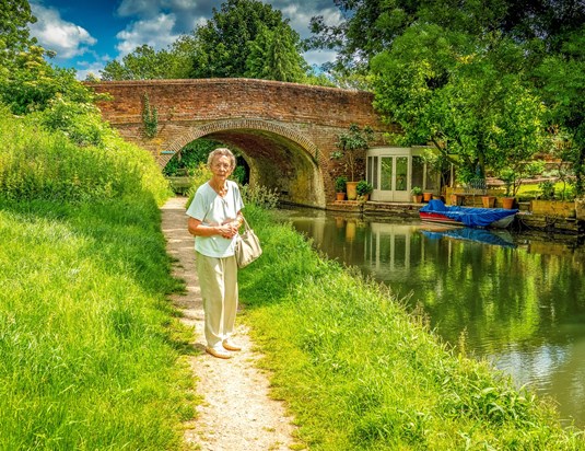 Mum by Basingstoke canal by Melvyn Lovegrove