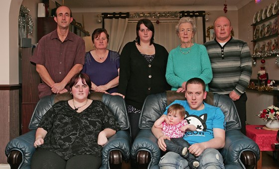 Whole family as at Christmas 2010