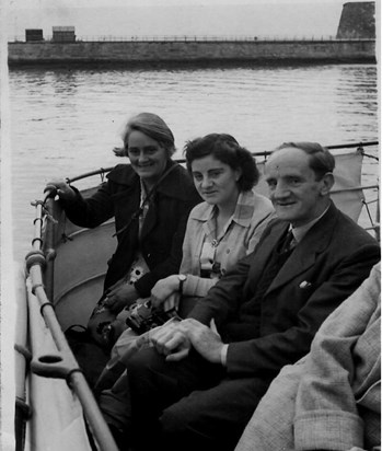 With Doreen and Fred - beloved parents - somewhere chilly!