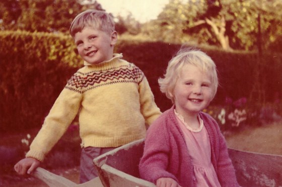 Richard and Margaret in Doreen's garden in Rowledge, Surrey