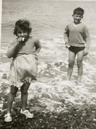 Dad with his sister Yvonne