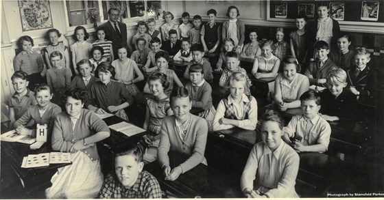 School days   back row in the middle