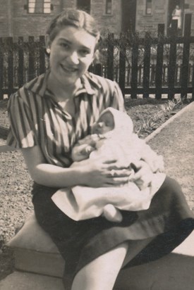 Baby Geoffrey Marshall and Mum