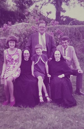 1969: with Uncle Phil, Sr de Sales, Kate, Sr Benigna and John; Kilnavara Cavan