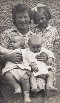 1954: with mum and the twins, Cavan