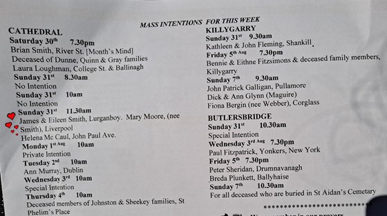 2022: Mass in Cavan Cathedral 