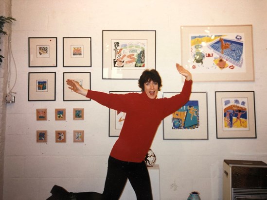 Moira at one of her early 19902 exhibitions