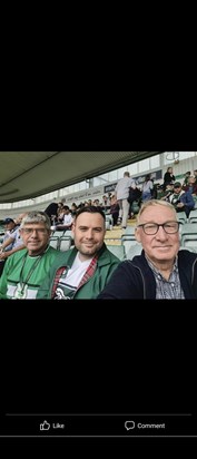 Me Uncle Steve and Dad at Argyle . Steve loved his football