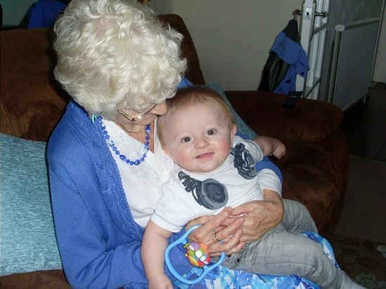 A Young Harley with Great Grandma Gladys x