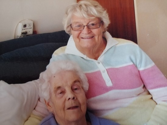 Mum with Auntie Lily, together now in Heaven xxxx