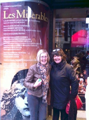 Mum and Sue at Theater to see Les Mis