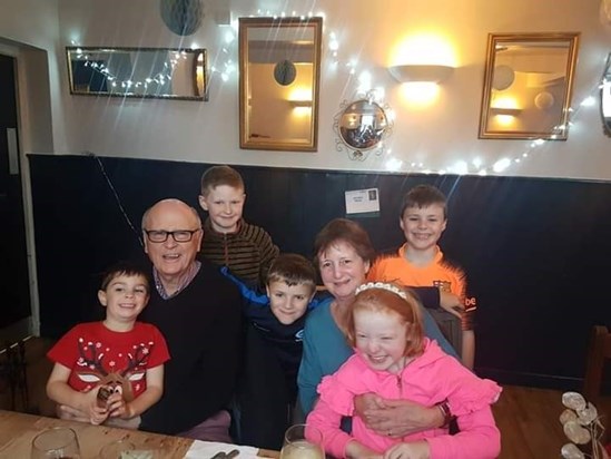 Dad, Jan  and grandkids