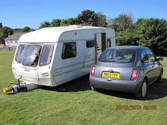 Terri's caravan and Car