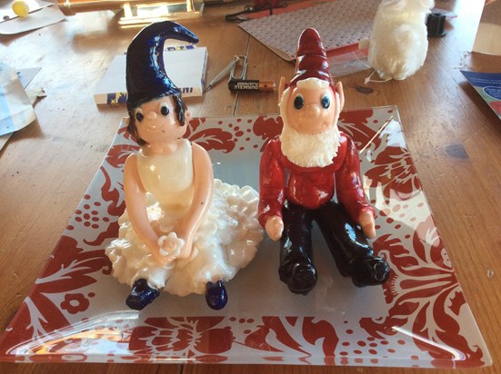 Terri & Brian (Noddy & Bigears) repainted. From our wedding cake.