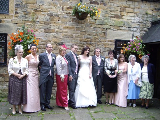 Here mum goes getting in on the official family photo - How amazingly smart did she look bless her - showed us all up