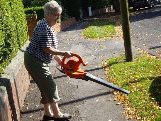 Here she goes never one to sit down - come on mother faster